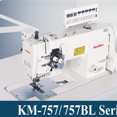 Máy may 2 kim cố định cơ, ổ nhỏ dùng cho hàng mỏng và trung bình KM-757
